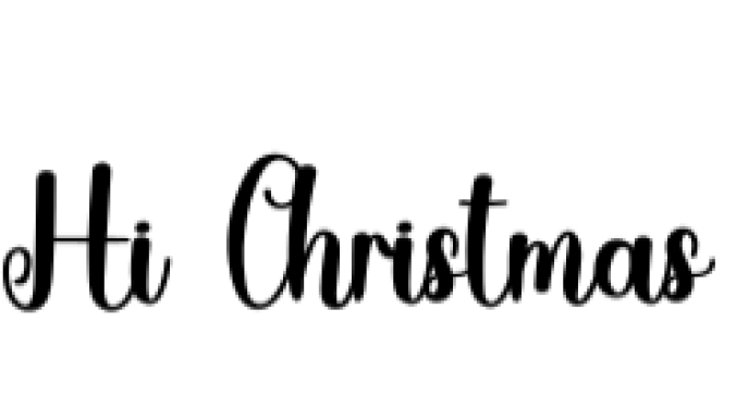Hi Christmas Font Preview