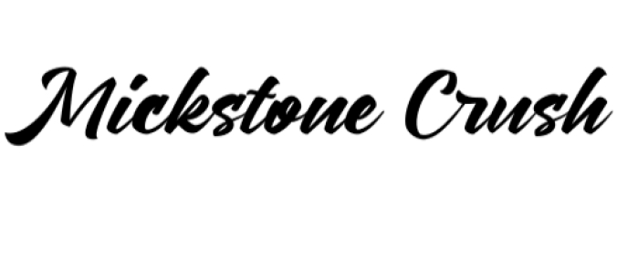 Mickstone Crush Font Preview