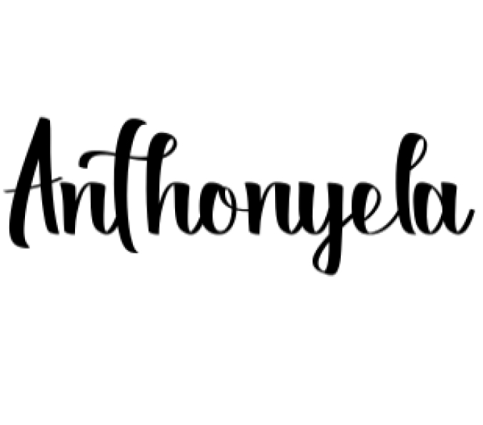 Anthonyela Font Preview