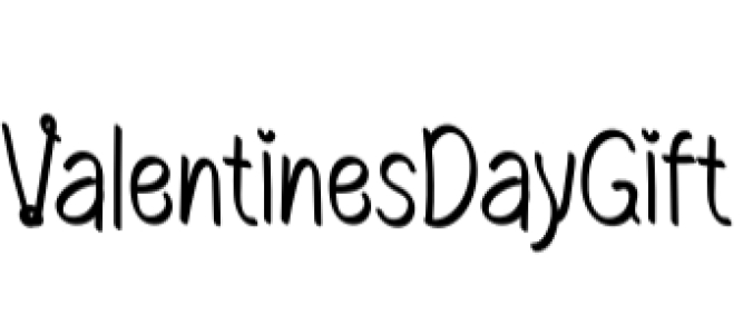 Valentines Day Gift Font Preview