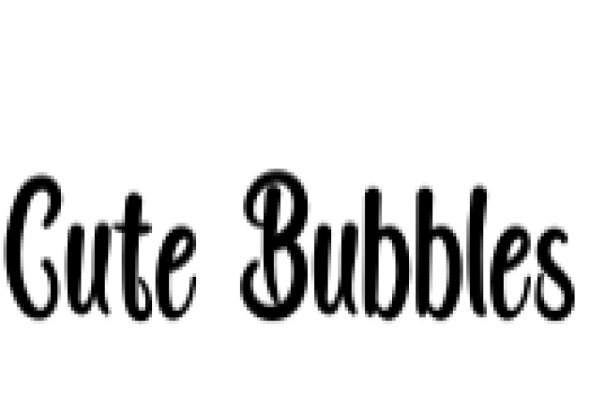 Cute Bubbles Font Preview
