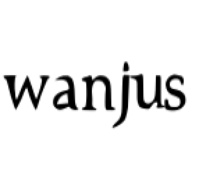 Wanjus Font Preview