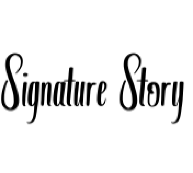 Signature Story Font Preview