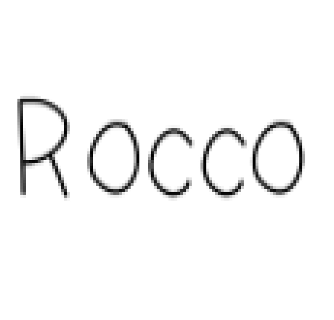 Rocco Font Preview