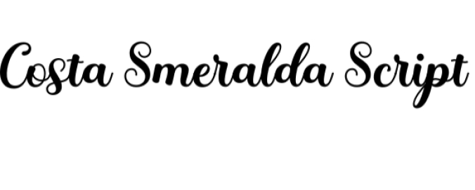 Costa Smeralda Script Font Preview