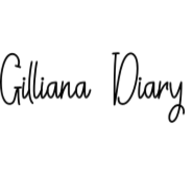 Gilliana Diary Font Preview