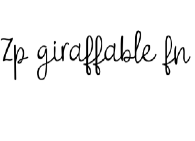 Giraffable Font Preview