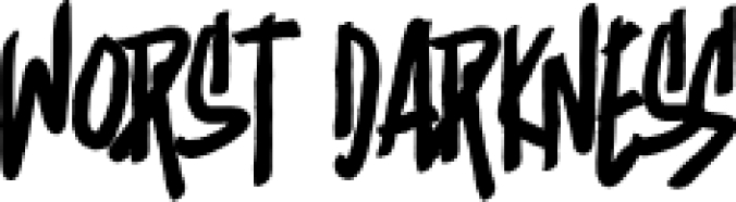 Worst Darkness Font Preview