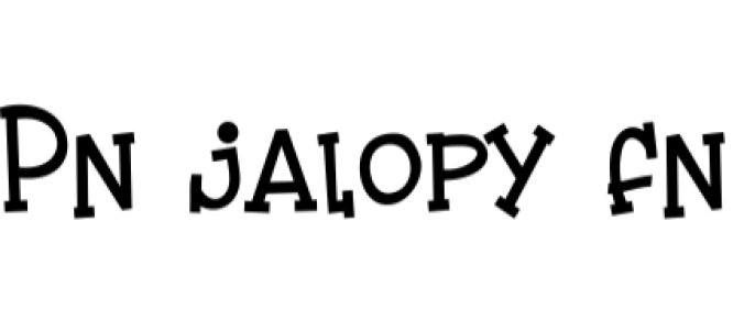 Jalopy Font Preview