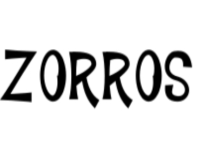 Zorros Font Preview