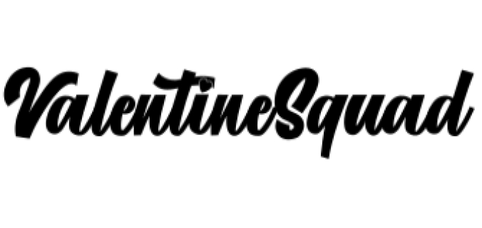 Valentine Squad Font Preview
