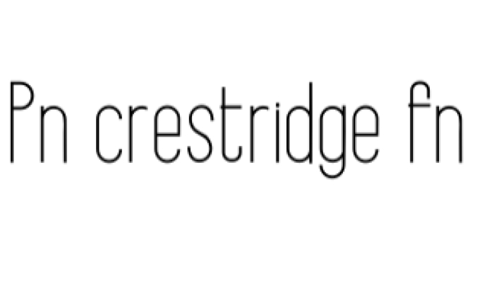 Crestridge Font Preview