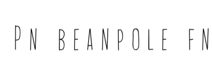 Beanpole Font Preview