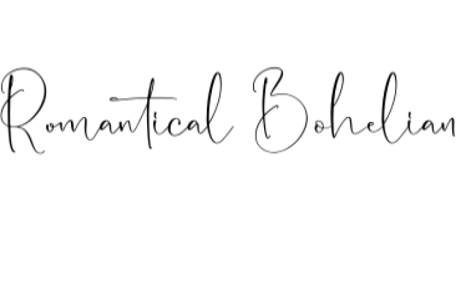 Romantical Bohelian Font Preview