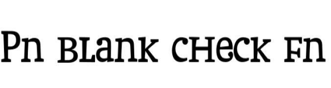 Blank Check Font Preview