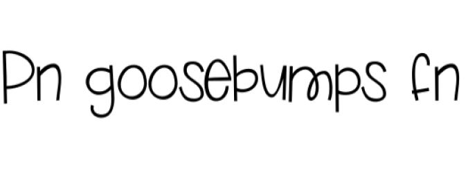 Goosebumps Font Preview