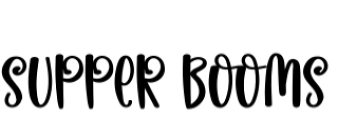 Supper Booms Font Preview
