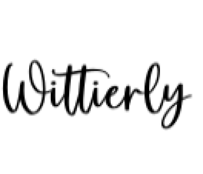 Wittierly Font Preview