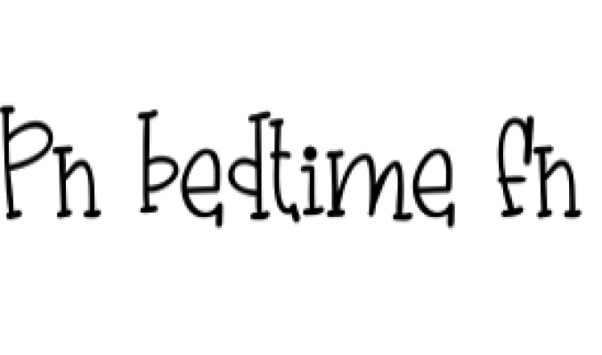 Bedtime Font Preview