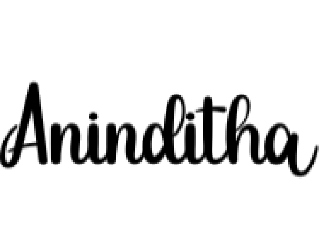 Aninditha Font Preview