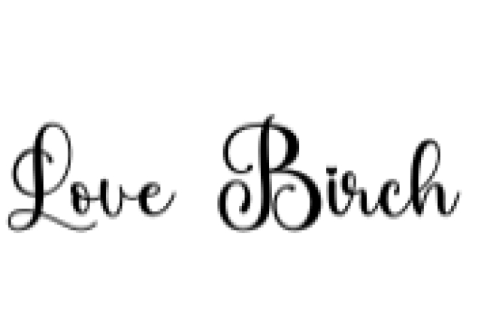 Love Birch Font Preview