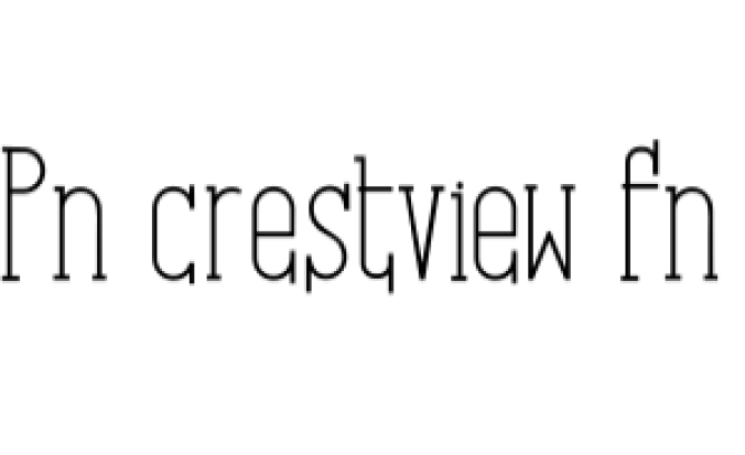 Crestview Font Preview