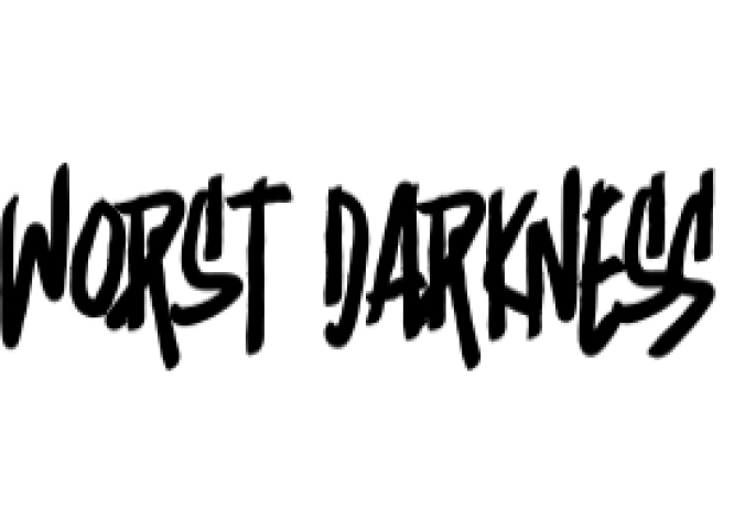 Worst Darkness Font Preview