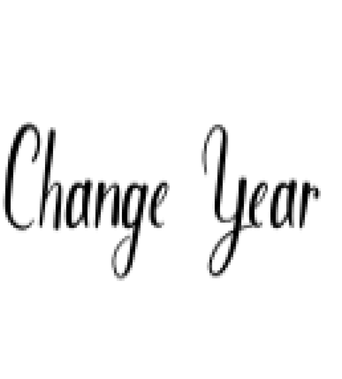 Change Year Font Preview