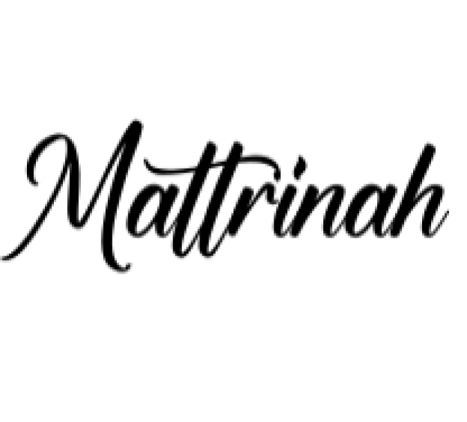 Mattrinah Font Preview