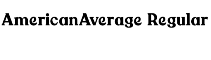 American Average Font Preview