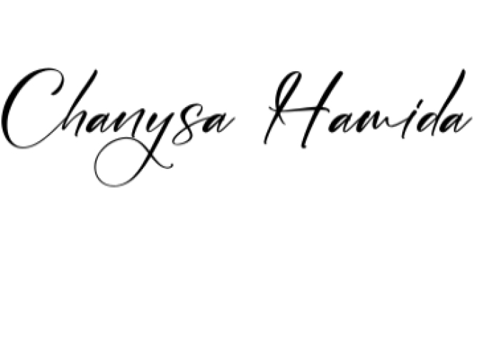 Chanysa Hamida Font Preview