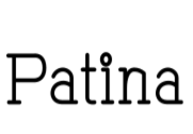 Patina Font Preview