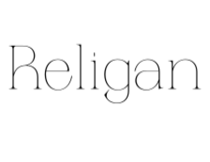 Religan Font Preview