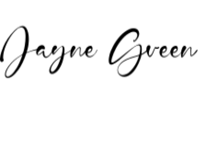 Jayne Green Font Preview