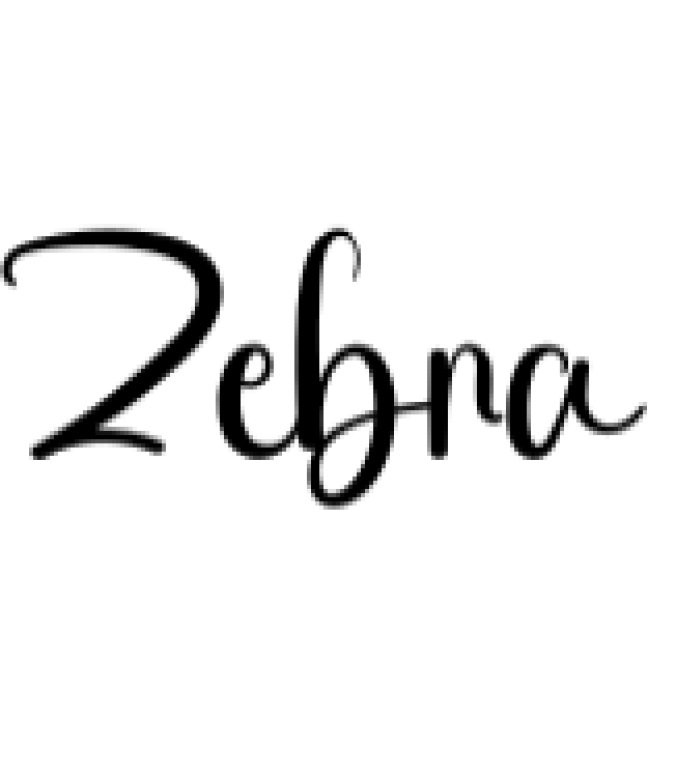 Zebra Font Preview