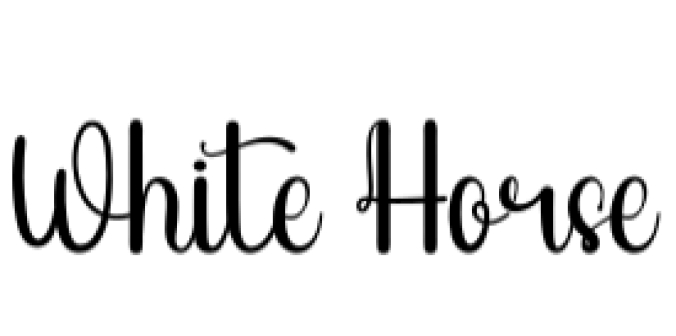 White Horse Font Preview