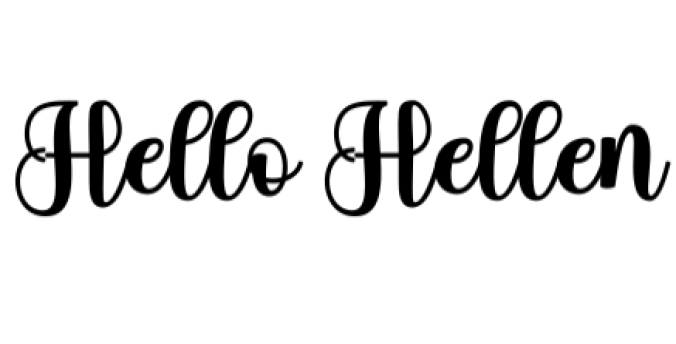 Hello Hellen Font Preview
