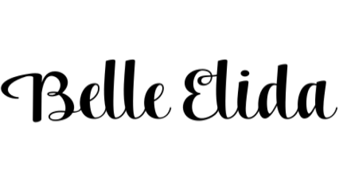 Belle Elida Font Preview