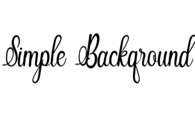 Simple Background Font Preview