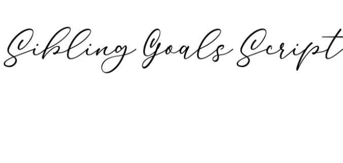 Sibling Goals Font Preview