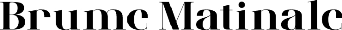 Brume Matinale Font Preview