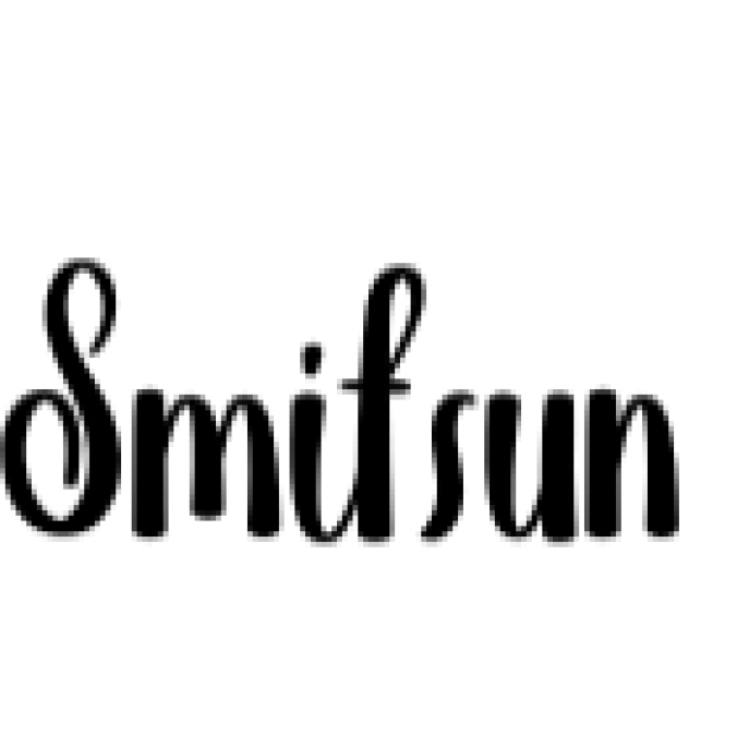 Smitsun Font Preview