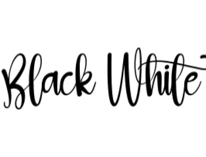 Black White Font Preview