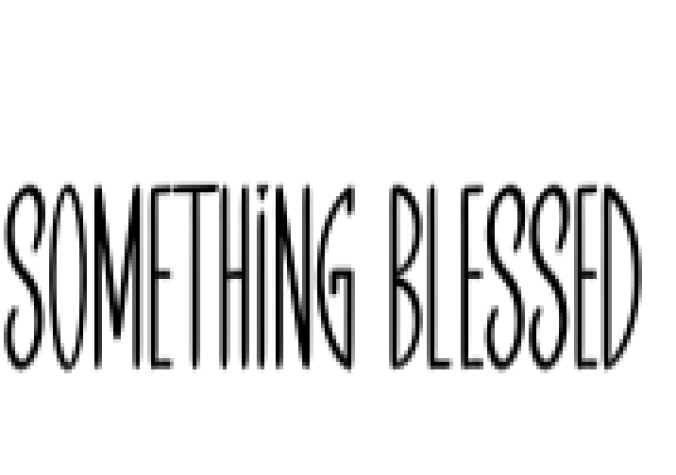Something Blessed Font Preview