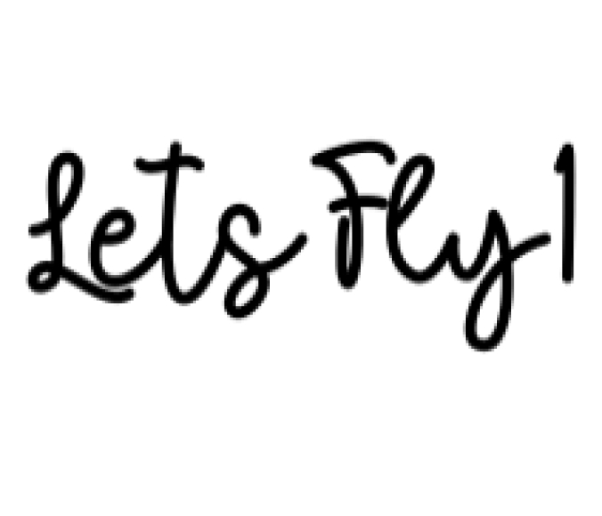 Let's Fly Font Preview