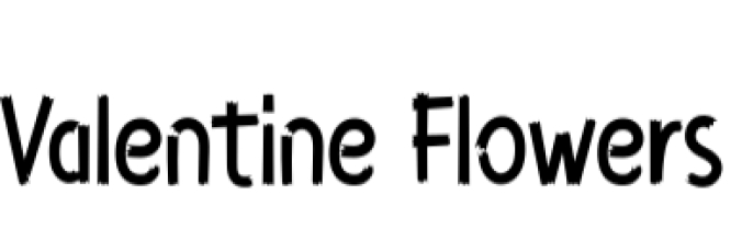 Valentine Flowers Font Preview