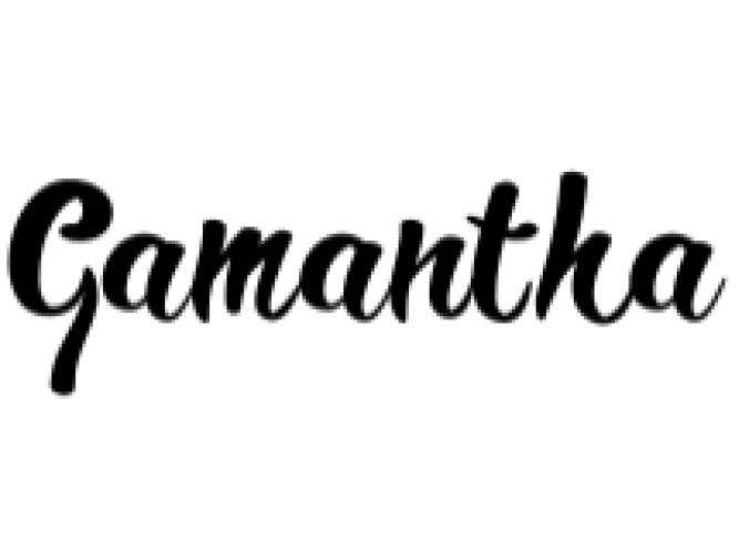 Gamantha Font Preview