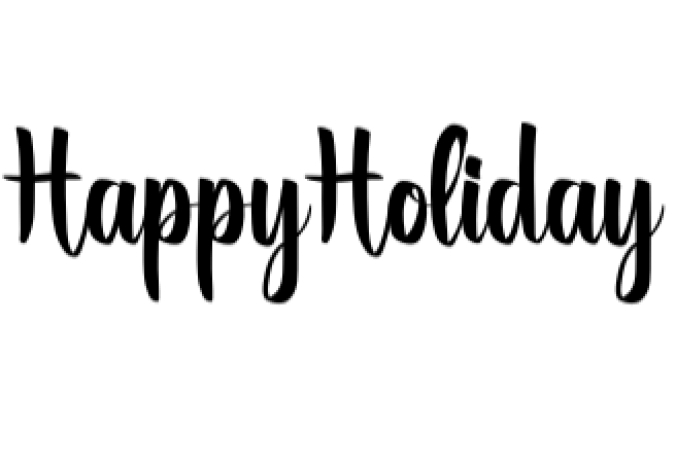 Happy Holiday Font Preview