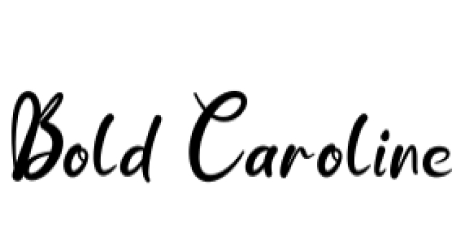 Bold Caroline Font Preview