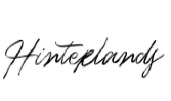 Hinterlands Signature Font Preview